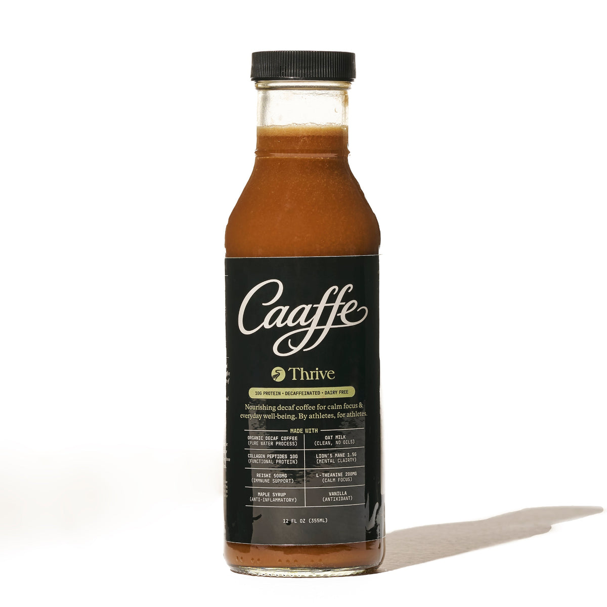 CAAFFE Thrive ready to drink bottle of functional coffee